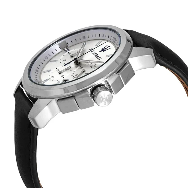 Maserati Traguardo Black Silicone Strap Silver Dial Quartz Watch for Gents - R8871612012 - Image 2