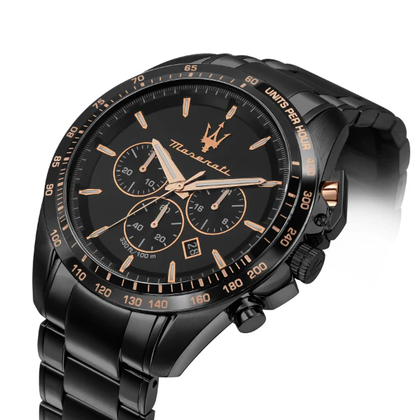Maserati Traguardo Black Stainless Steel Black Dial Quartz Watch for Gents - R8873612048 - Image 2
