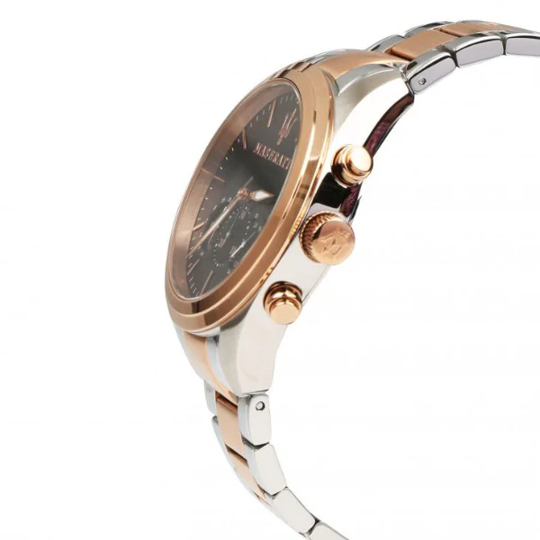 Maserati Traguardo Two-Tone Stainless Steel Black Dial Quartz Watch for Gents - R8873612003 - Image 2