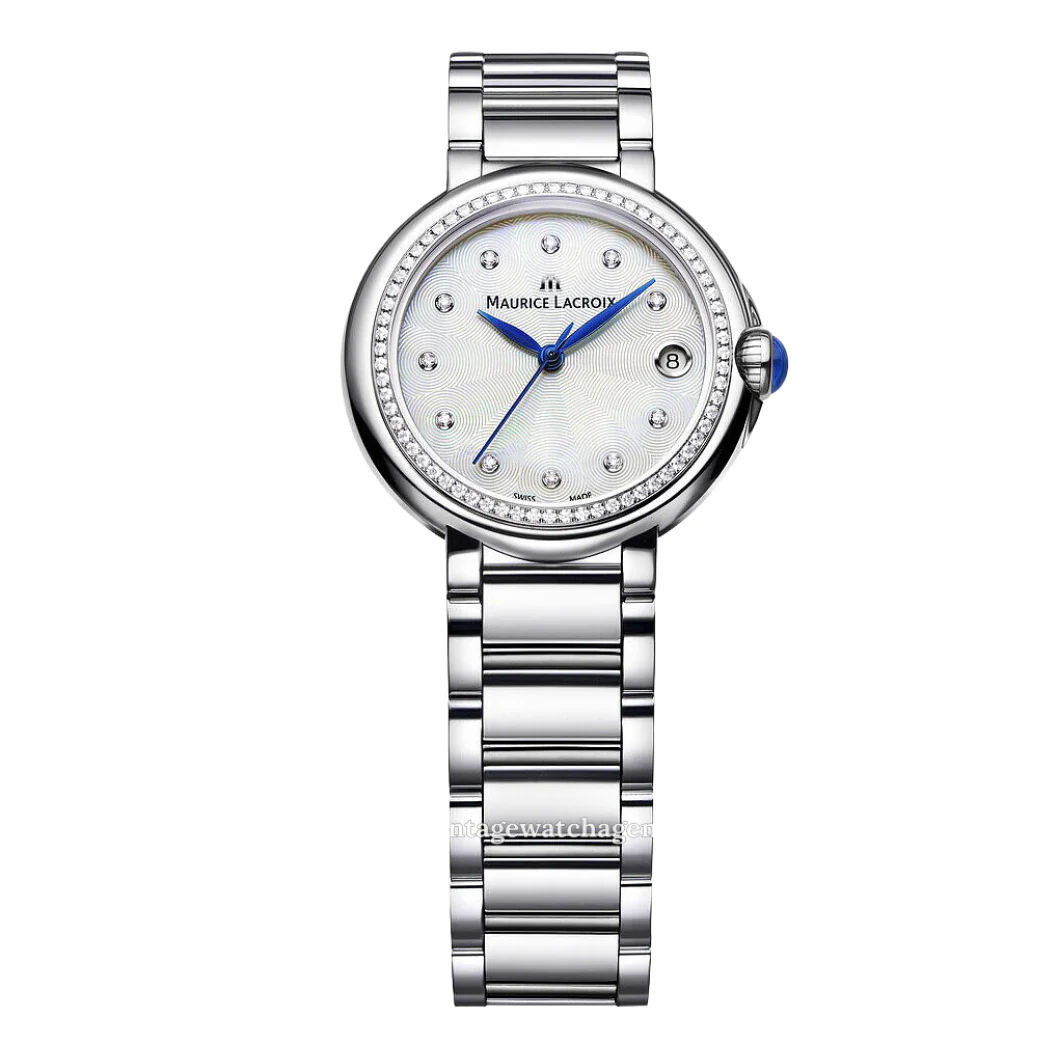 Maurice Lacroix Fiaba Silver Stainless Steel Mother of Pearl Dial Quartz Watch for Ladies - FA1004-SD502-170-1