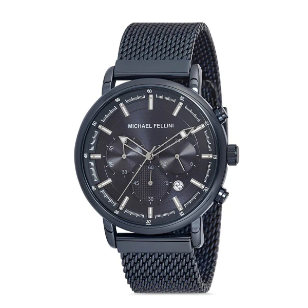 Michael Fellini Navy blue Mesh Bracelet Navy Blue Dial Quartz Watch for Gents - MF2243-4