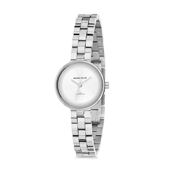 Michael Fellini Silver Stainless Steel Silver Dial Quartz Watch for Ladies - MF2111-1