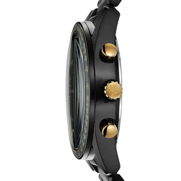 Michael Kors Accelerator Black Stainless Steel Black Dial Chronograph Quartz Watch for Gents - MK9113 - Image 3