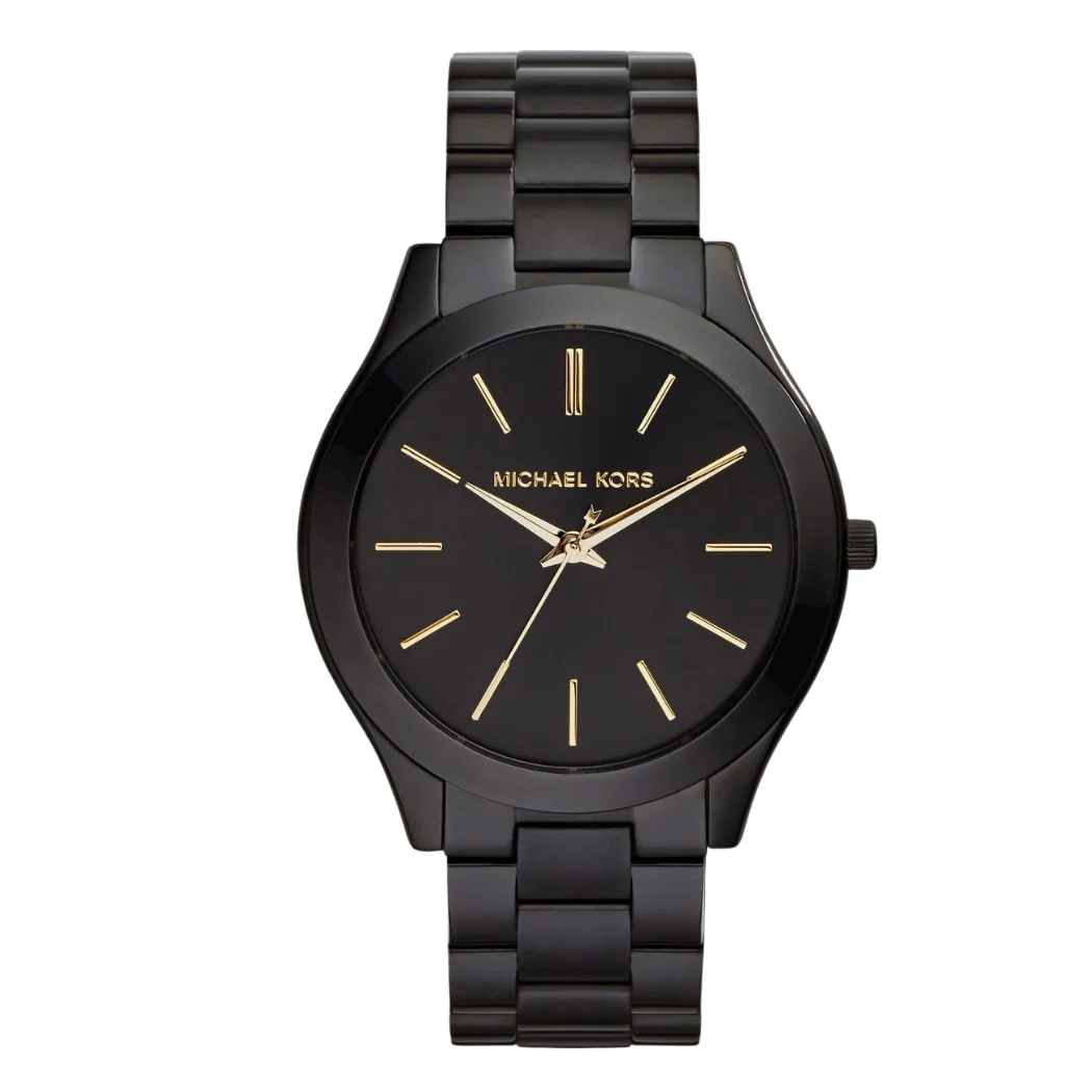 Michael Kors Black Stainless Steel Black Dial Quartz Watch for Ladies - MK3221