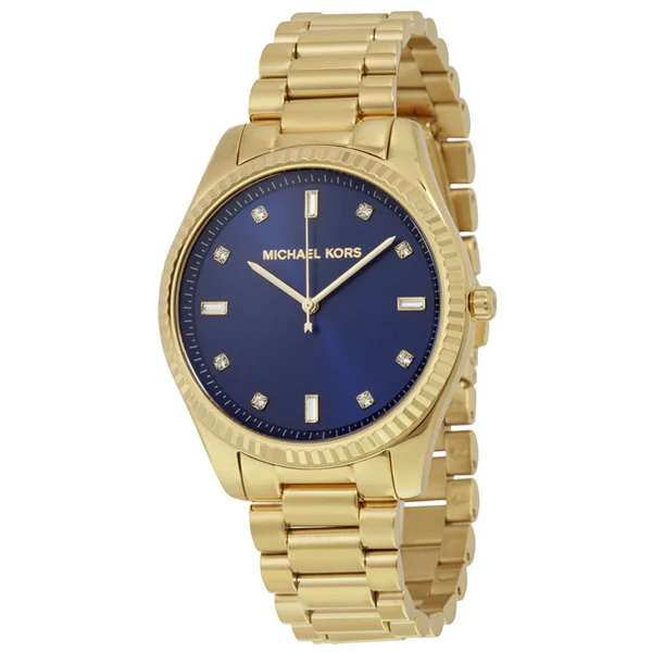 Michael Kors Blake Gold Stainless Steel Blue Dial Quartz Watch for Ladies - MK-3240