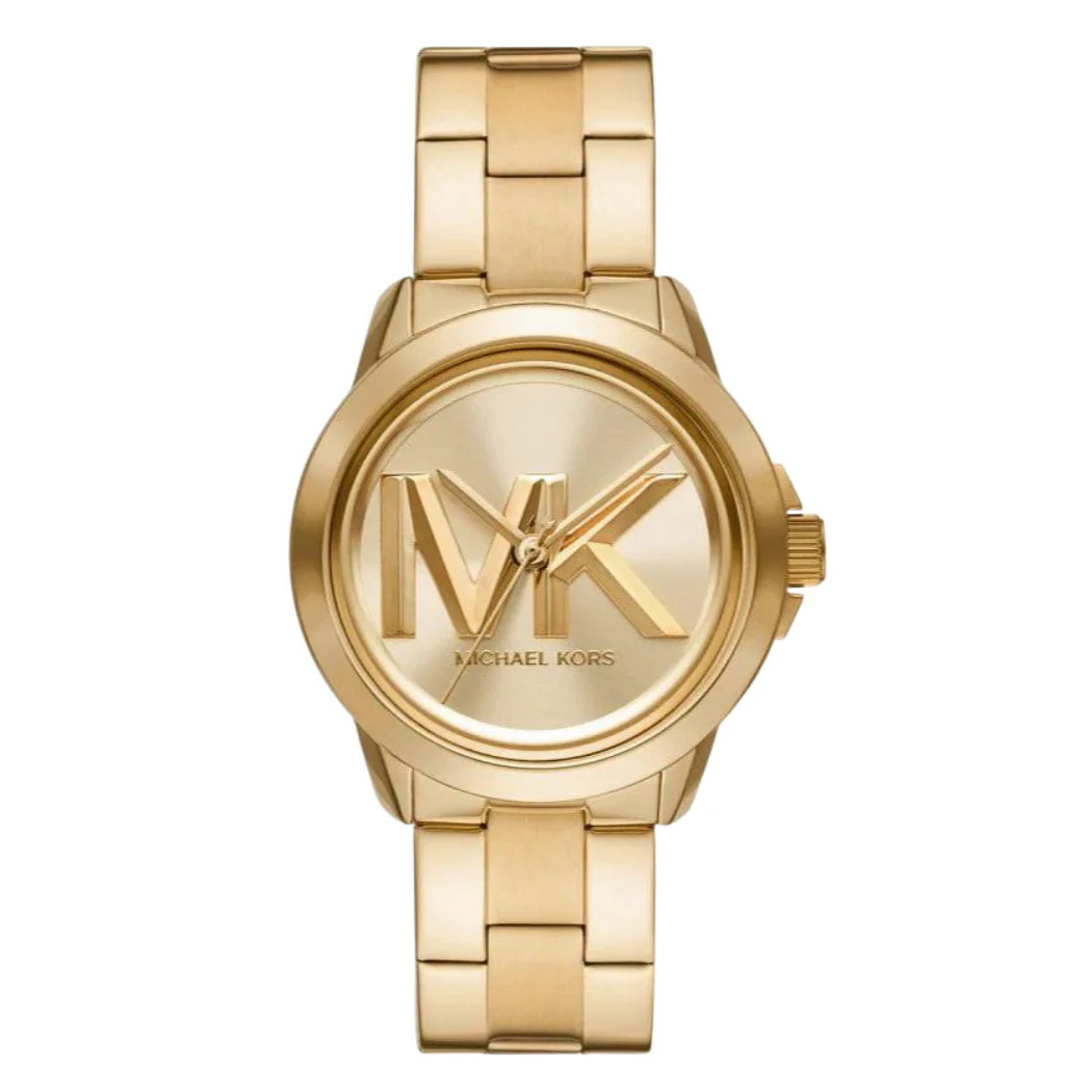Michael Kors Brynn Gold Stainless Steel Gold Dial Quartz Watch for Ladies - MK-7317