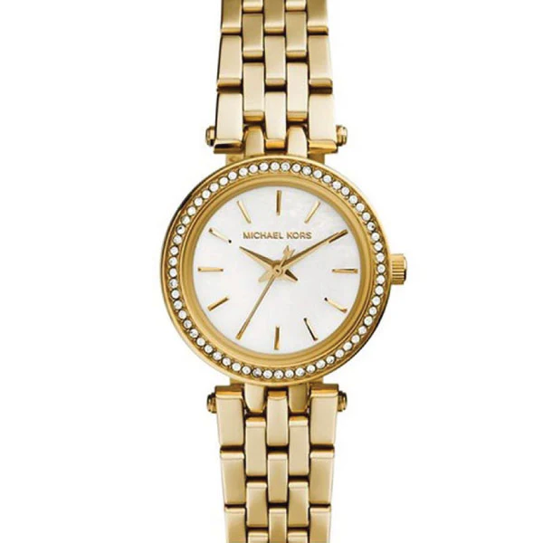 Michael Kors Darci Gold Stainless Steel White Dial Quartz Watch for Ladies - MK-3325