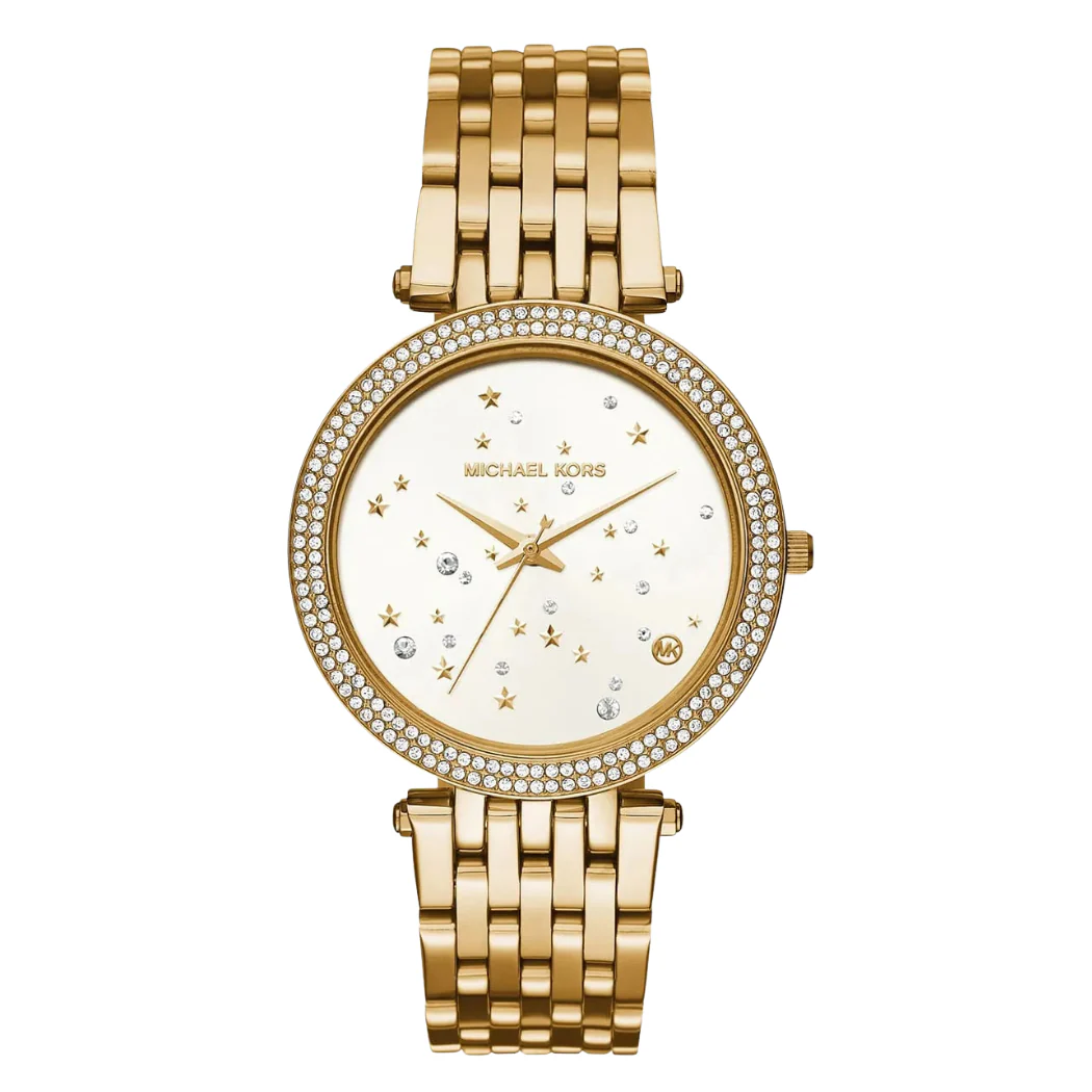 Michael Kors Darci Gold Stainless Steel White Dial Quartz Watch for Ladies - MK-3727