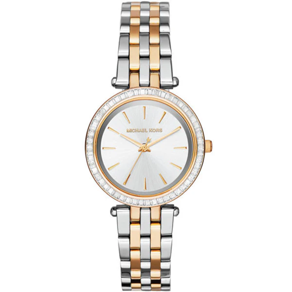 Michael Kors Darci Two-tone Stainless Steel Silver Dial Quartz Watch for Ladies - MK-3405