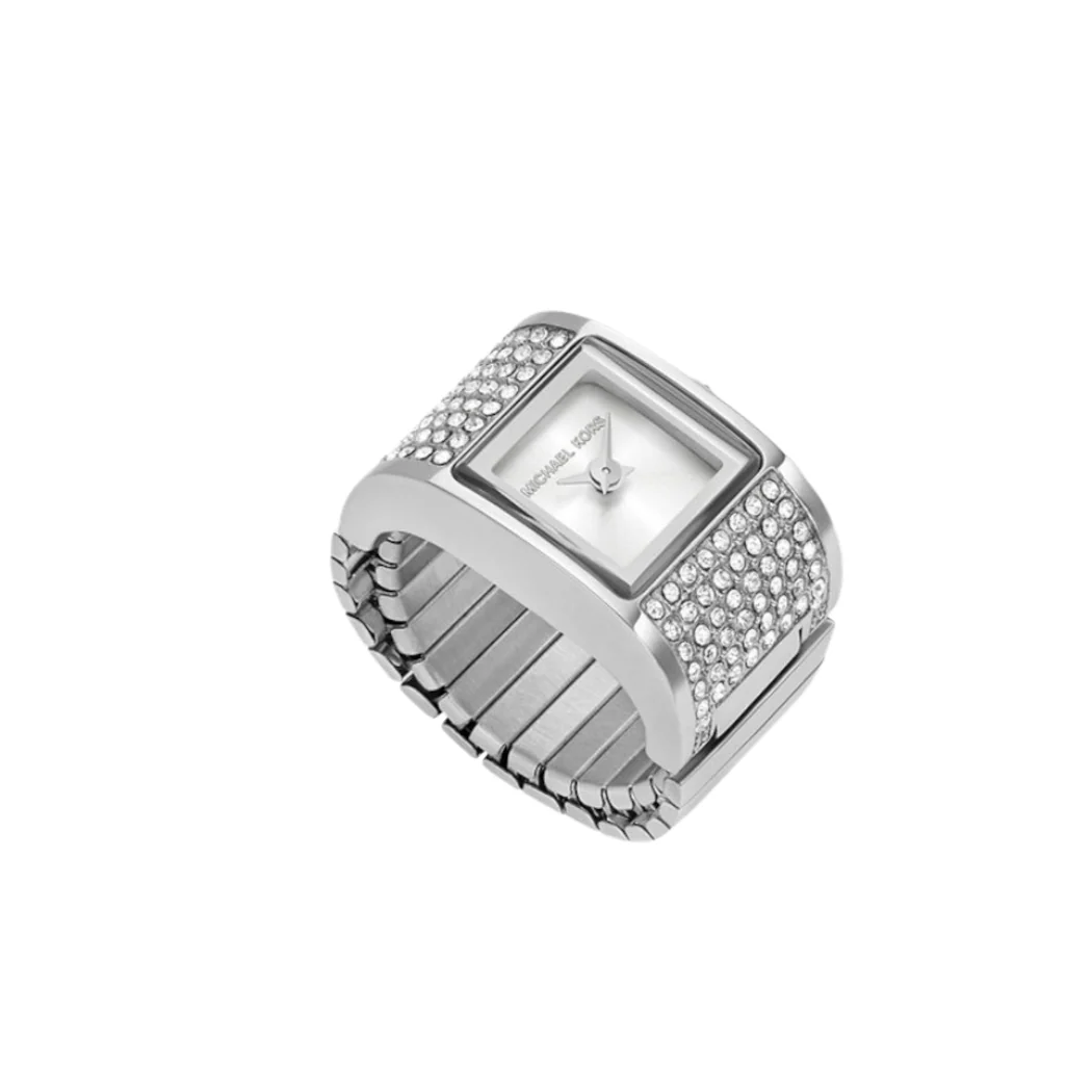 Michael Kors Darrington Silver Stainless Steel Silver Dial Quartz Watch for Ladies - M4884 - Image 2