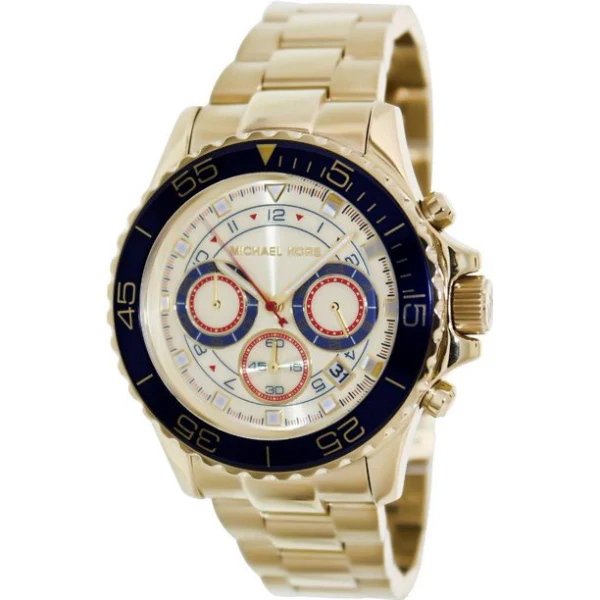 Michael Kors Everest Gold Stainless Steel Gold Dial Chronograph Quartz Watch for Gents - MK5792