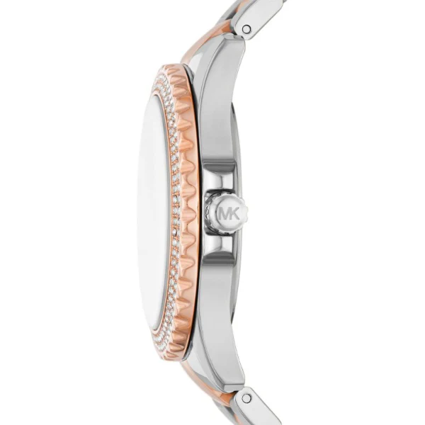 Michael Kors Everest Two-tone Stainless Steel Mother Of Pearl Dial Quartz Watch for Ladies - MK-7402 - Image 2