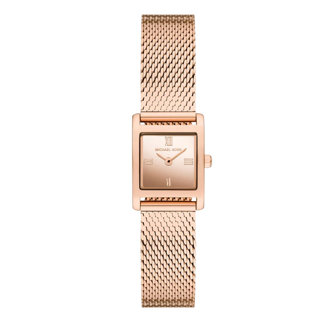 Michael Kors Georgie Rose Gold Mesh Bracelet Rose Gold Dial Quartz Watch for Ladies - M4960