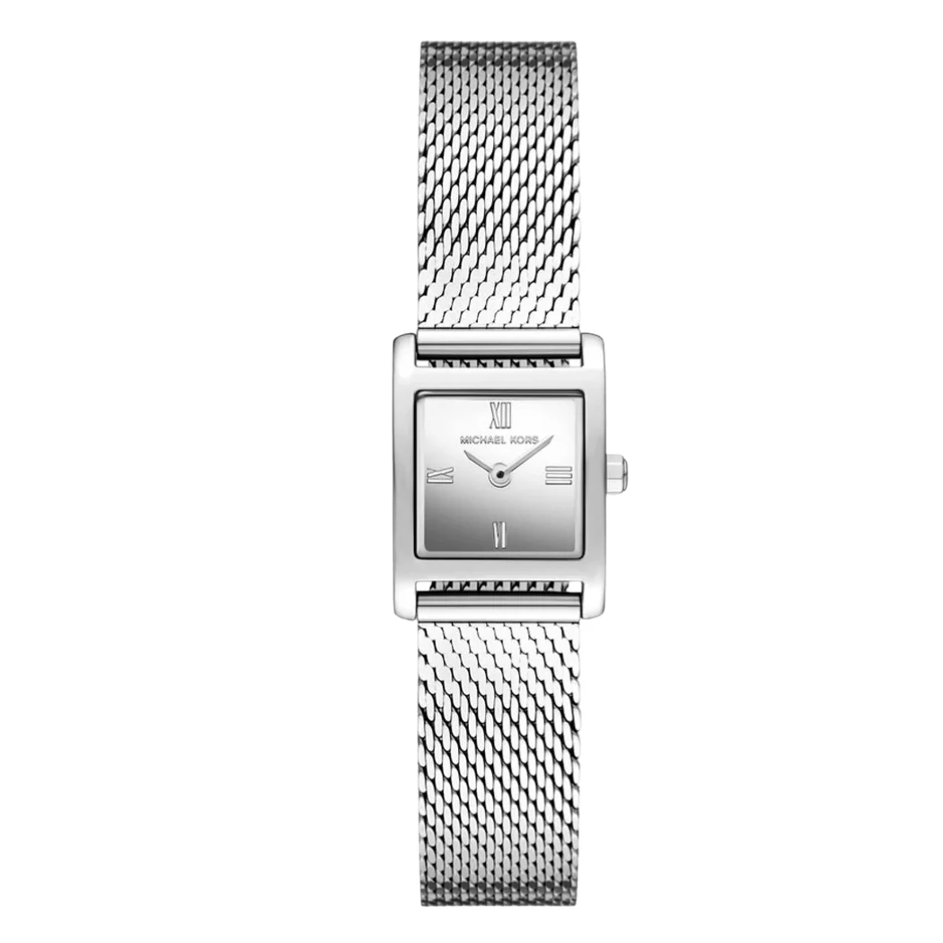 Michael Kors Georgie Silver Mesh Bracelet Silver Dial Quartz Watch for Ladies - M4961