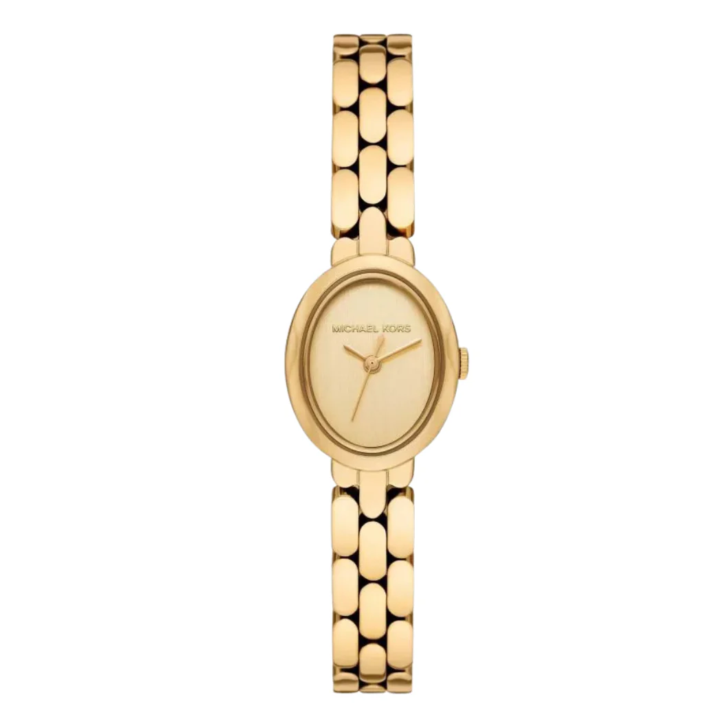 Michael Kors Gold Stainless Steel Gold Dial Quartz Watch for Ladies - MK M4955