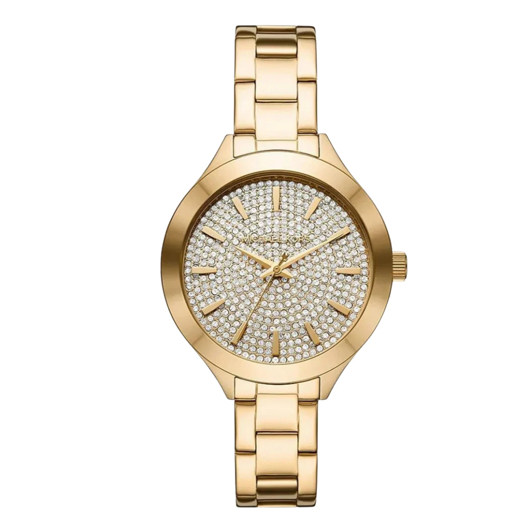 Michael Kors Gold Stainless Steel Gold Dial Quartz Watch for Ladies - MK1046