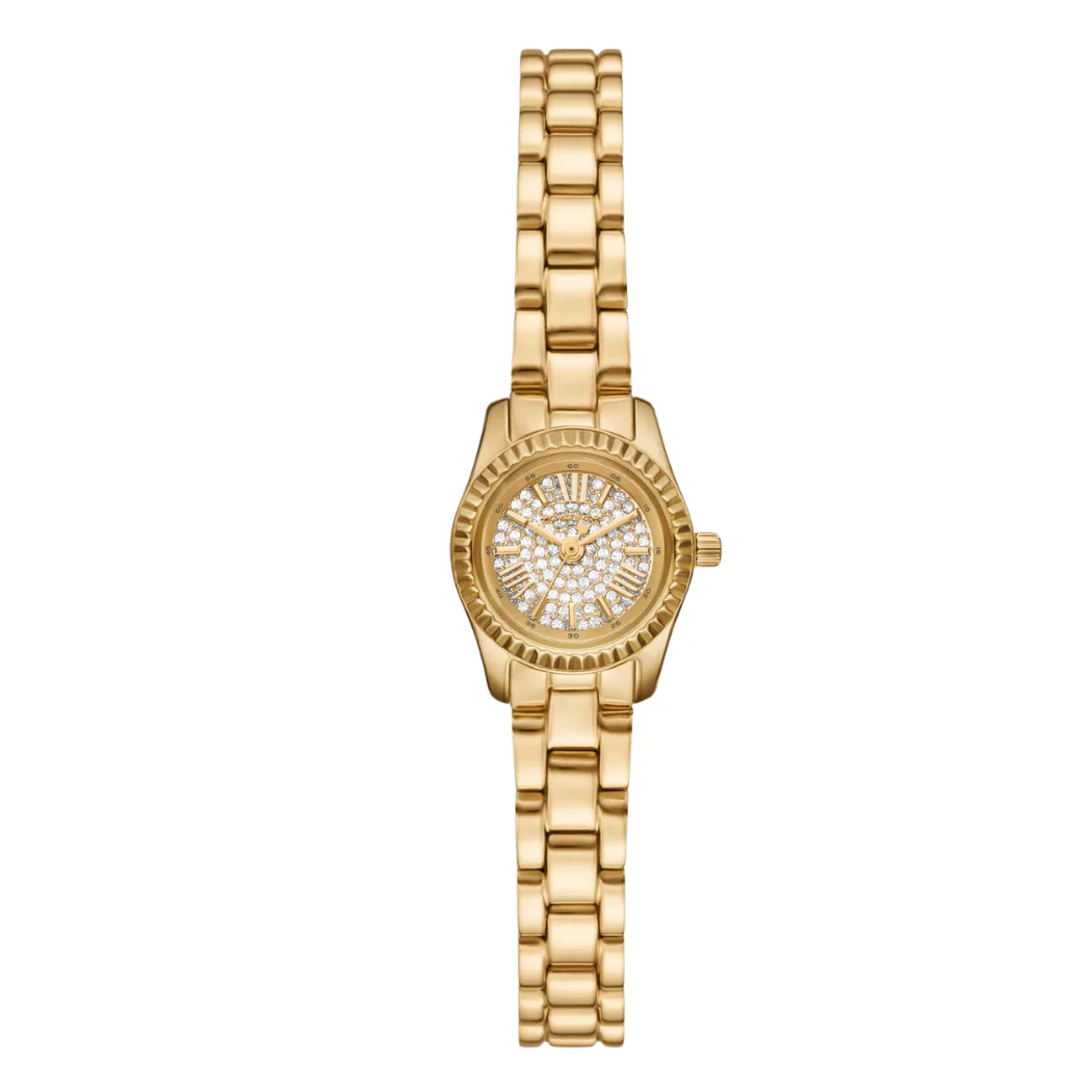 Michael Kors Gold Stainless Steel Silver Dial Quartz Watch for Ladies - M4944
