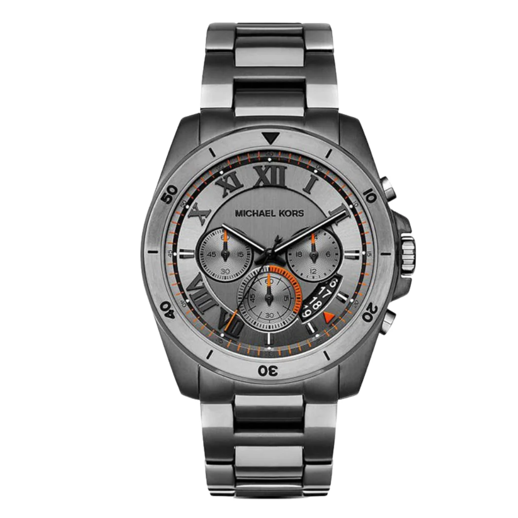 Michael Kors Grey Stainless Steel Grey Dial Chronograph Quartz Watch for Gents - MK8465
