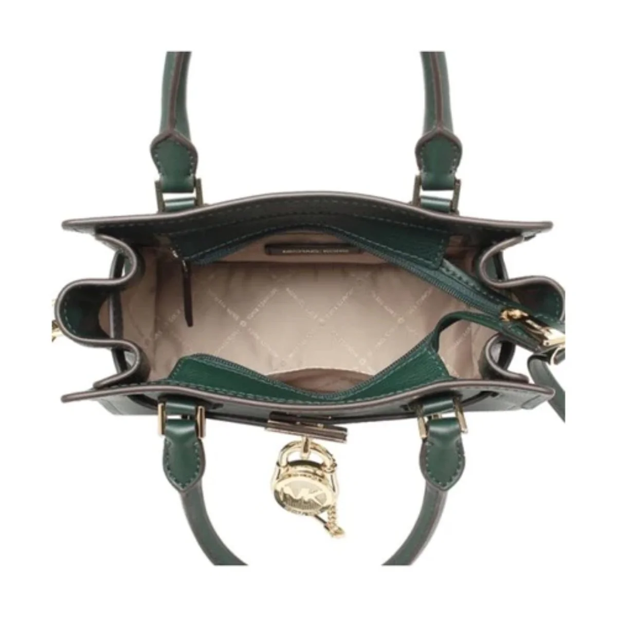 Michael Kors Hamilton Small Leather Satchel Shoulder Bag In RacIng Green - 35T1GHMS1L - Image 3