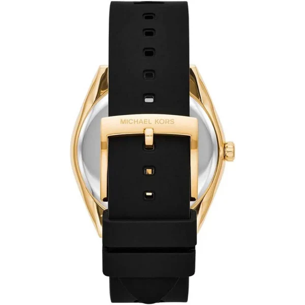 Michael Kors Janelle Black Silicone Strap Black Dial Quartz Watch for Ladies - MK-7313 - Image 2