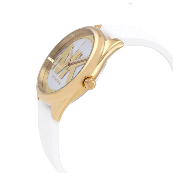 Michael Kors Janelle White Silicone Strap White Dial Quartz Watch for Ladies - MK-7141 - Image 2