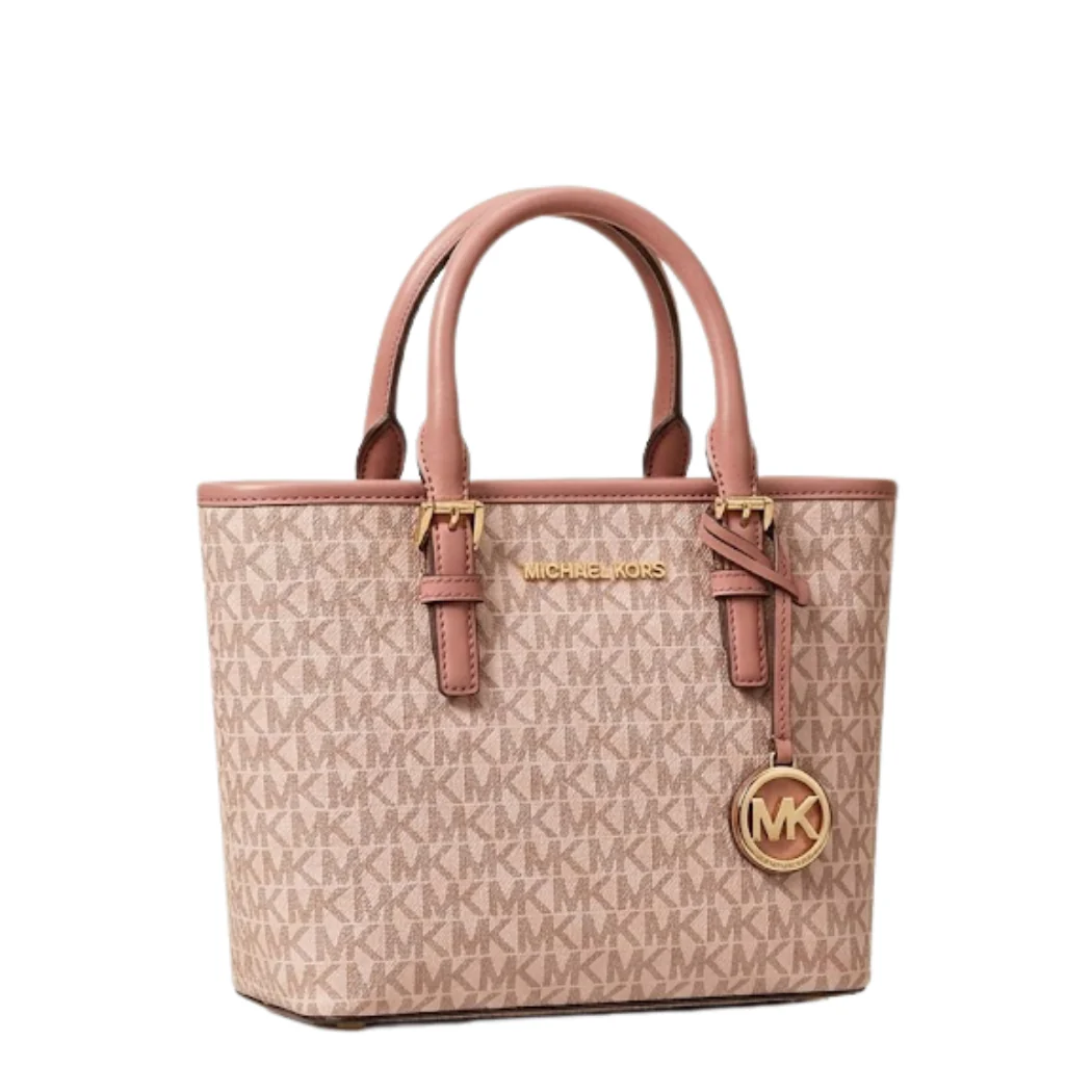 Michael Kors Jet Set Travel Extra-Small Logo Top-Zip Tote Bag Pink - 35T9GTVTOB