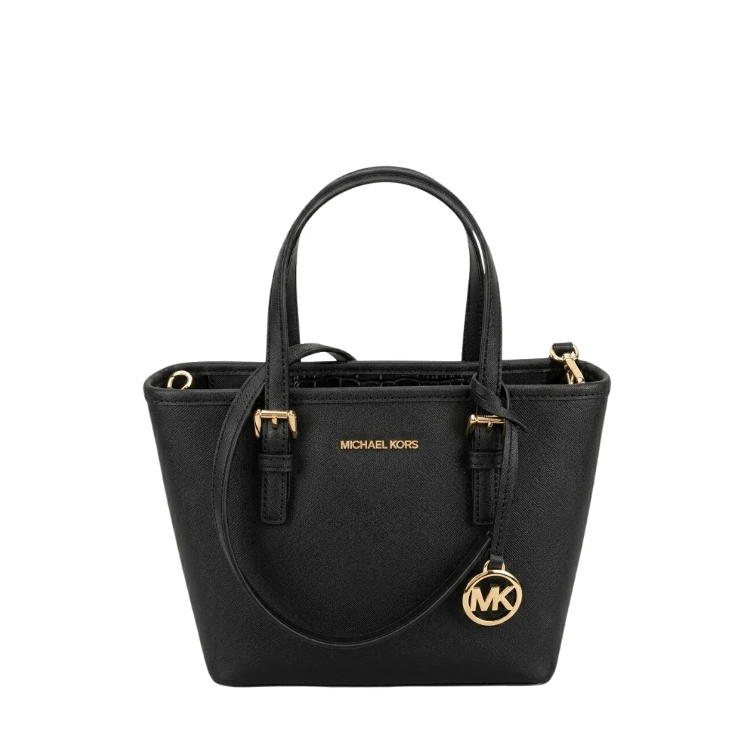 Michael Kors Jet Set Travel Extra Small Tote Bag With Top Zip in Black - 35T9GTVTOB