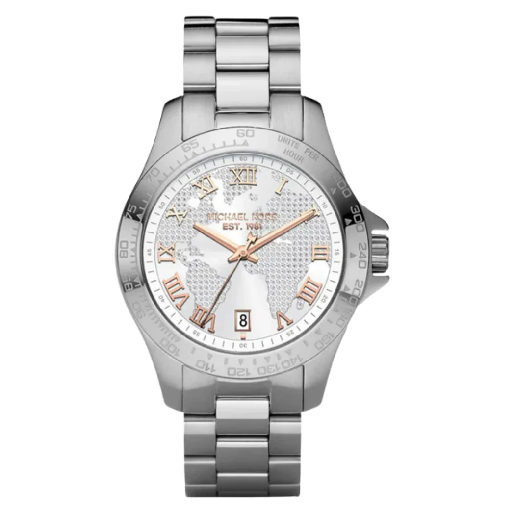 Michael Kors Layton Silver Stainless Steel Silver Dial Quartz Watch for Ladies - MK5958 - Image 3
