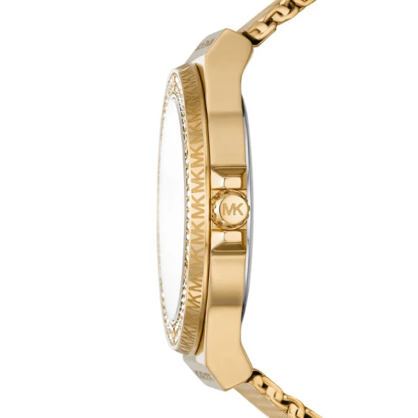 Michael Kors Lennox Gold Mesh Bracelet Gold Dial Quartz Watch for Ladies - MK-7335 - Image 2