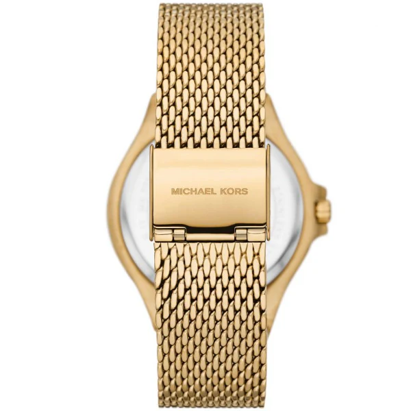 Michael Kors Lennox Gold Mesh Bracelet Gold Dial Quartz Watch for Ladies - MK-7335 - Image 4