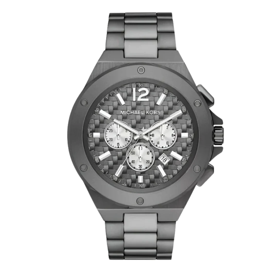 Michael Kors Lennox Gunmetal Stainless Steel Grey Dial Chronograph Quartz Watch for Gents - MK9102