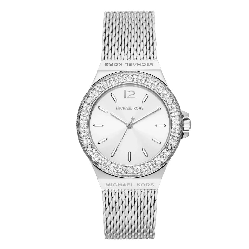 Michael Kors Lennox Silver Mesh Bracelet Silver Dial Quartz Watch for Ladies - MK-7337