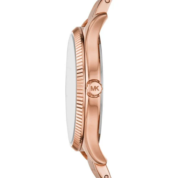 Michael Kors Lexington Rose Gold Stainless Steel White Dial Quartz Watch for Ladies - MK-6641 - Image 2