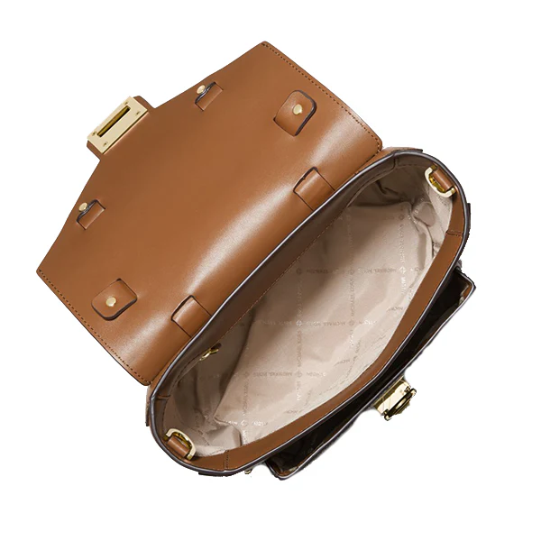Michael Kors Manhattan Medium Leather and Logo Satchel - 35F1GNCS6V - Image 2
