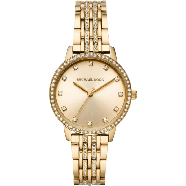 Michael Kors Melissa Gold Stainless Steel Gold Dial Quartz Watch for Ladies - MK4368