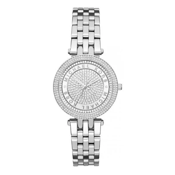 Michael Kors Mini Darci Silver Stainless Steel Silver Dial Quartz Watch for Ladies - MK-3476