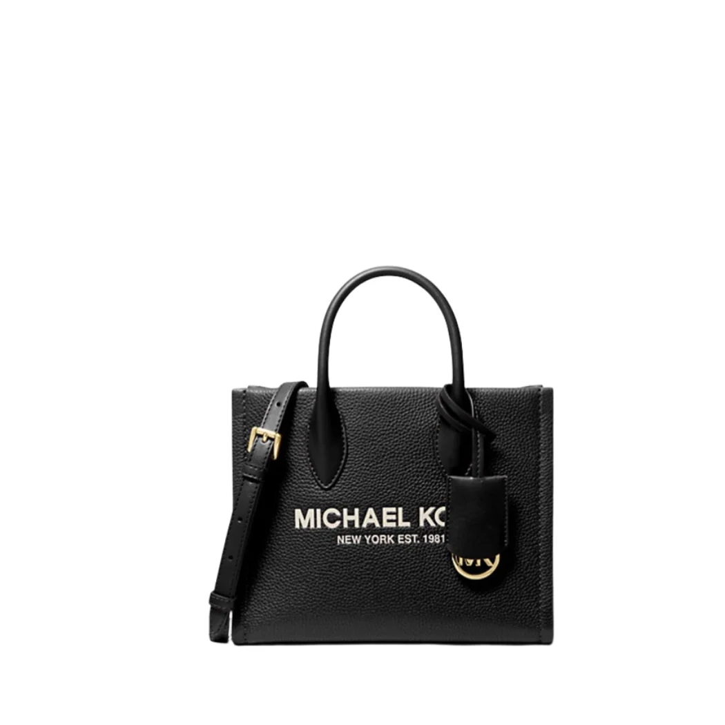 Michael Kors Mirella Small Shopper / Crossbody โ Black Canvas & Leather (Style 35S2G7ZC5L)
