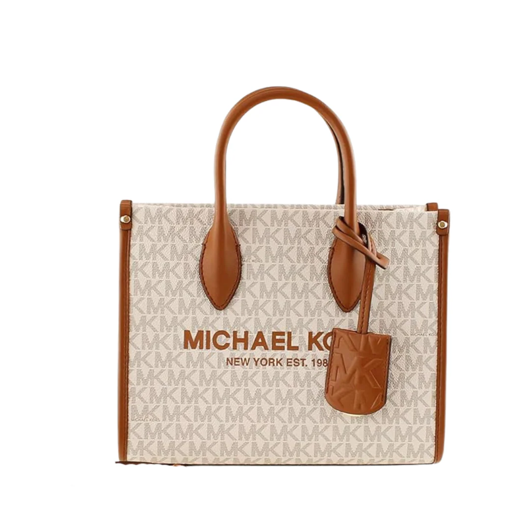 Michael Kors Mirella Small Shopper Tote – Vanilla/Acorn | Model 35F2G7ZC5B