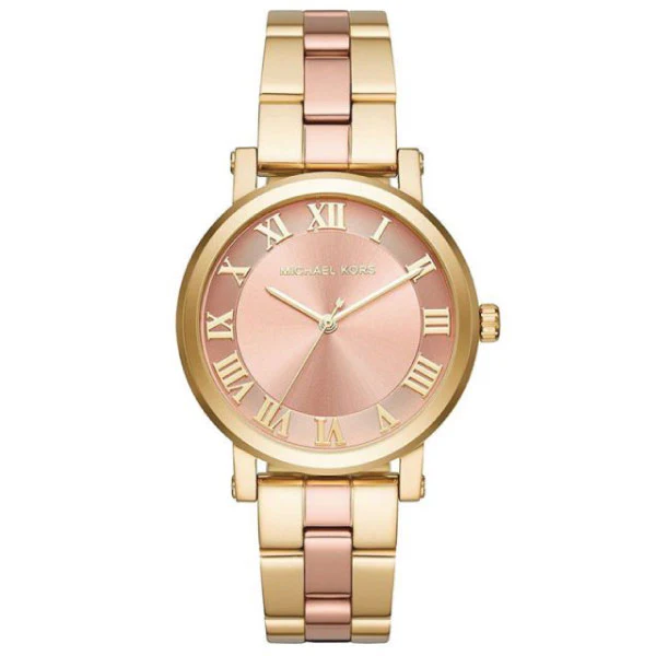 Michael Kors Norie Two-tone Stainless Steel Blush Pink Dial Quartz Watch for Ladies - MK-3586