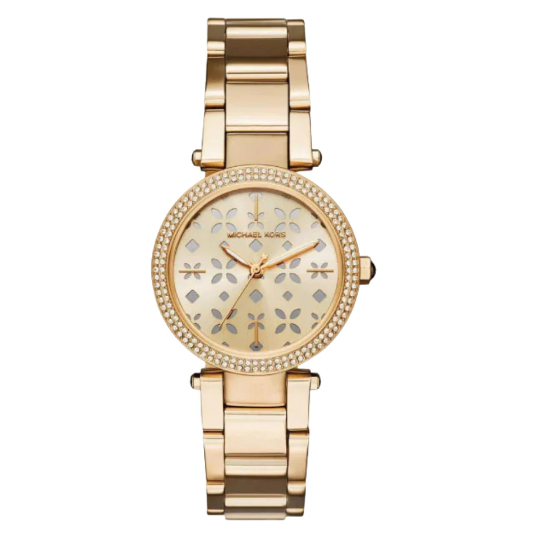 Michael Kors Parker Gold Stainless Steel Gold Dial Quartz Watch for Ladies - MK-6469