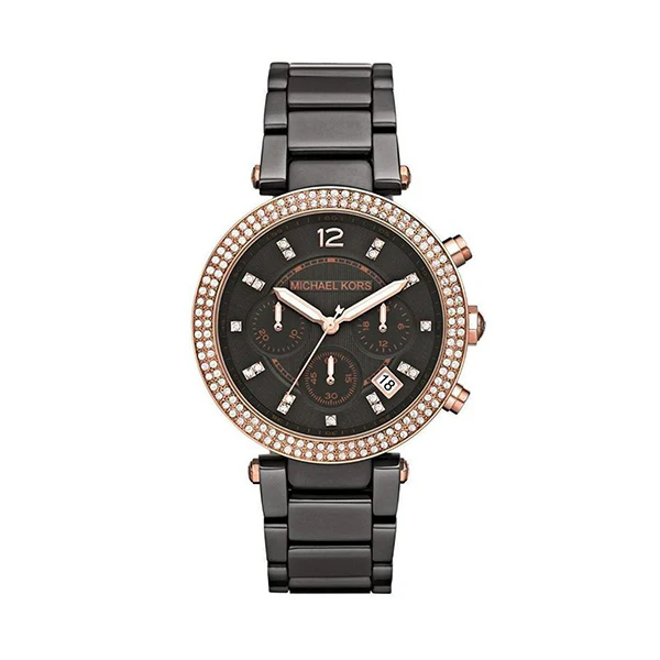 Michael Kors Parker Gunmetal Stainless Steel Grey Dial Quartz Watch for Ladies - MK-5539