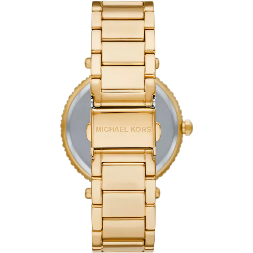 Michael Kors Parker Lux Gold Stainless Steel Mother Of Pearl Dial Quartz Watch for Ladies - MK-4693 - Image 2