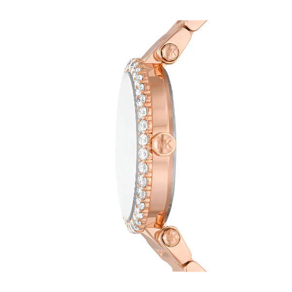 Michael Kors Parker Lux Rose Gold Stainless Steel Mother Of Pearl Dial Quartz Watch for Ladies - MK-4695 - Image 3
