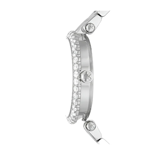 Michael Kors Parker Lux Silver Stainless Steel Mother Of Pearl Dial Quartz Watch for Ladies - MK-4694 - Image 3