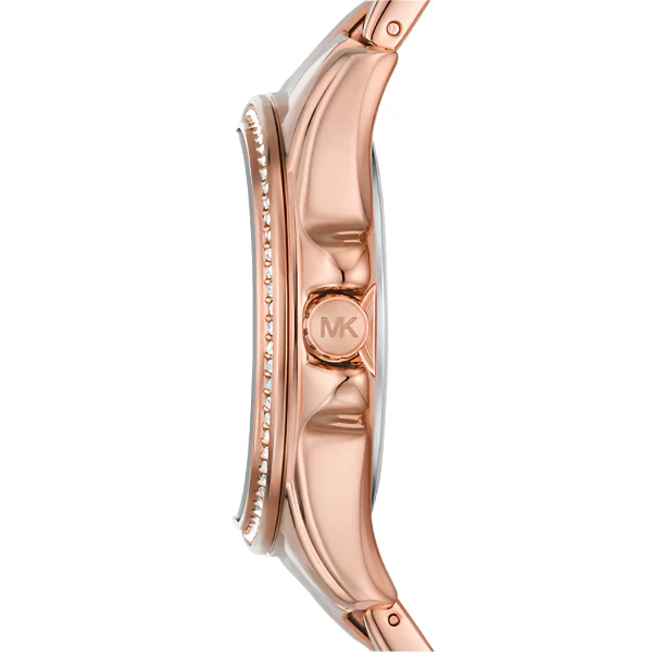Michael Kors Pilot Pave Rose Gold Stainless Steel Rose Gold Dial Quartz Watch for Ladies - MK-7367 - Image 2