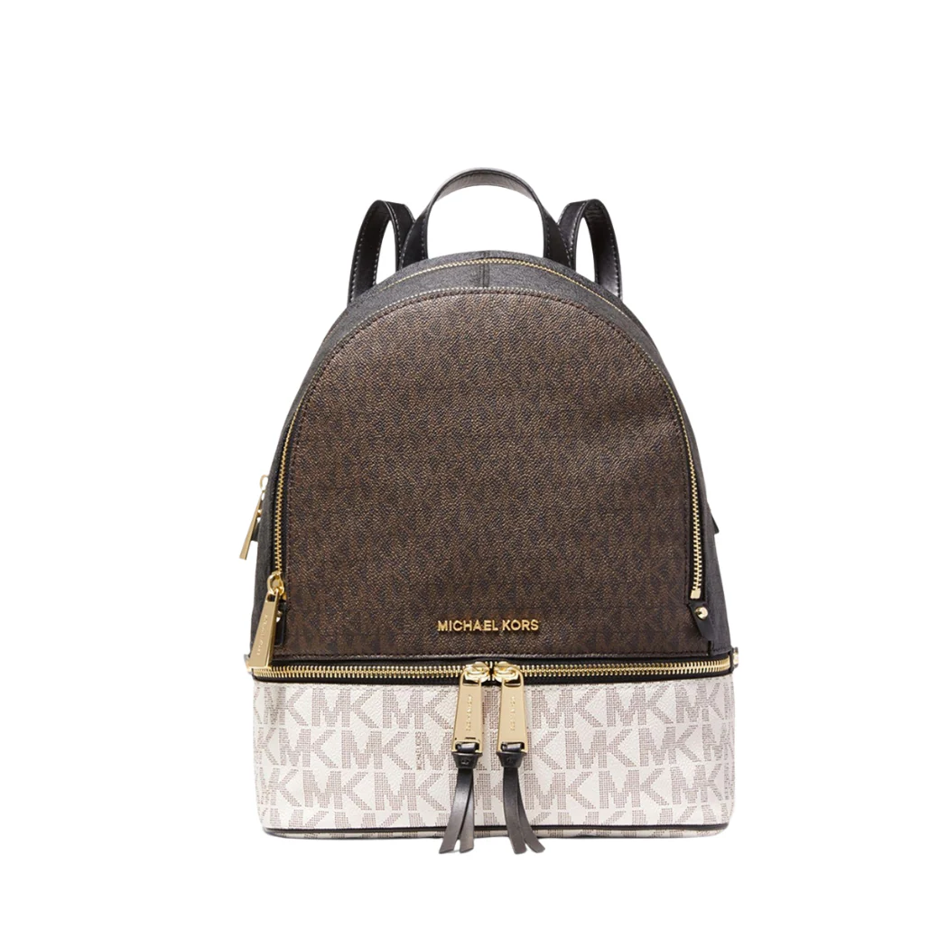 Michael Kors Rhea Zip Backpack – Brown/Multi | Medium Logo Backpack – 30S0GEZB2V