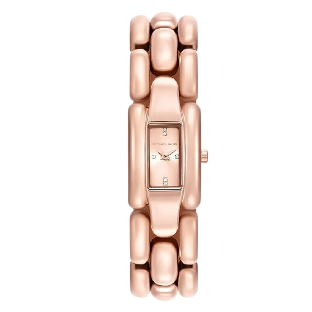 Michael Kors Rose Gold Stainless Steel Rose Gold Dial Quartz Watch for Ladies - MK M4954