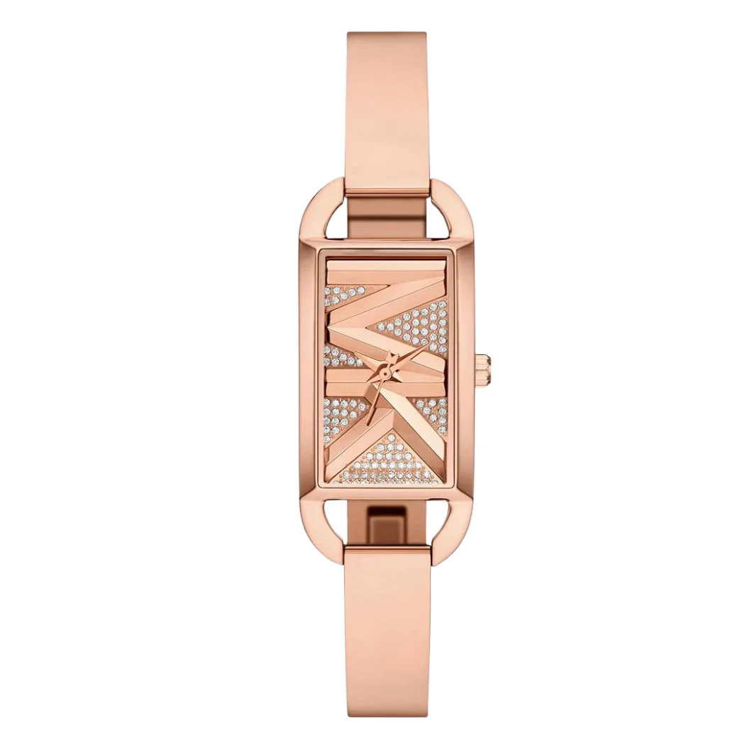 Michael Kors Rose Gold Stainless Steel Rose Gold Dial Quartz Watch for Ladies - MK4858