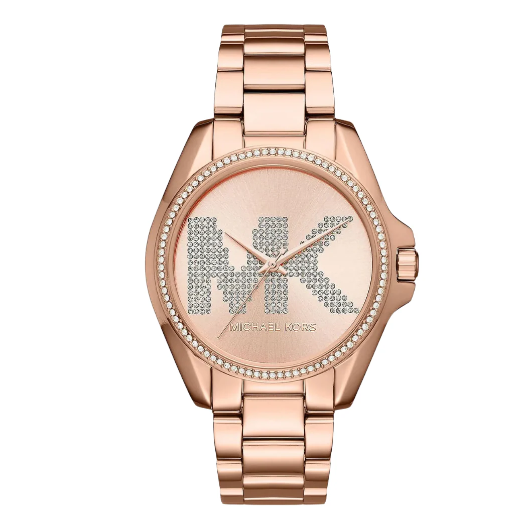 Michael Kors Rose Gold Stainless Steel Rose Gold Dial Quartz Watch for Ladies - MK6556
