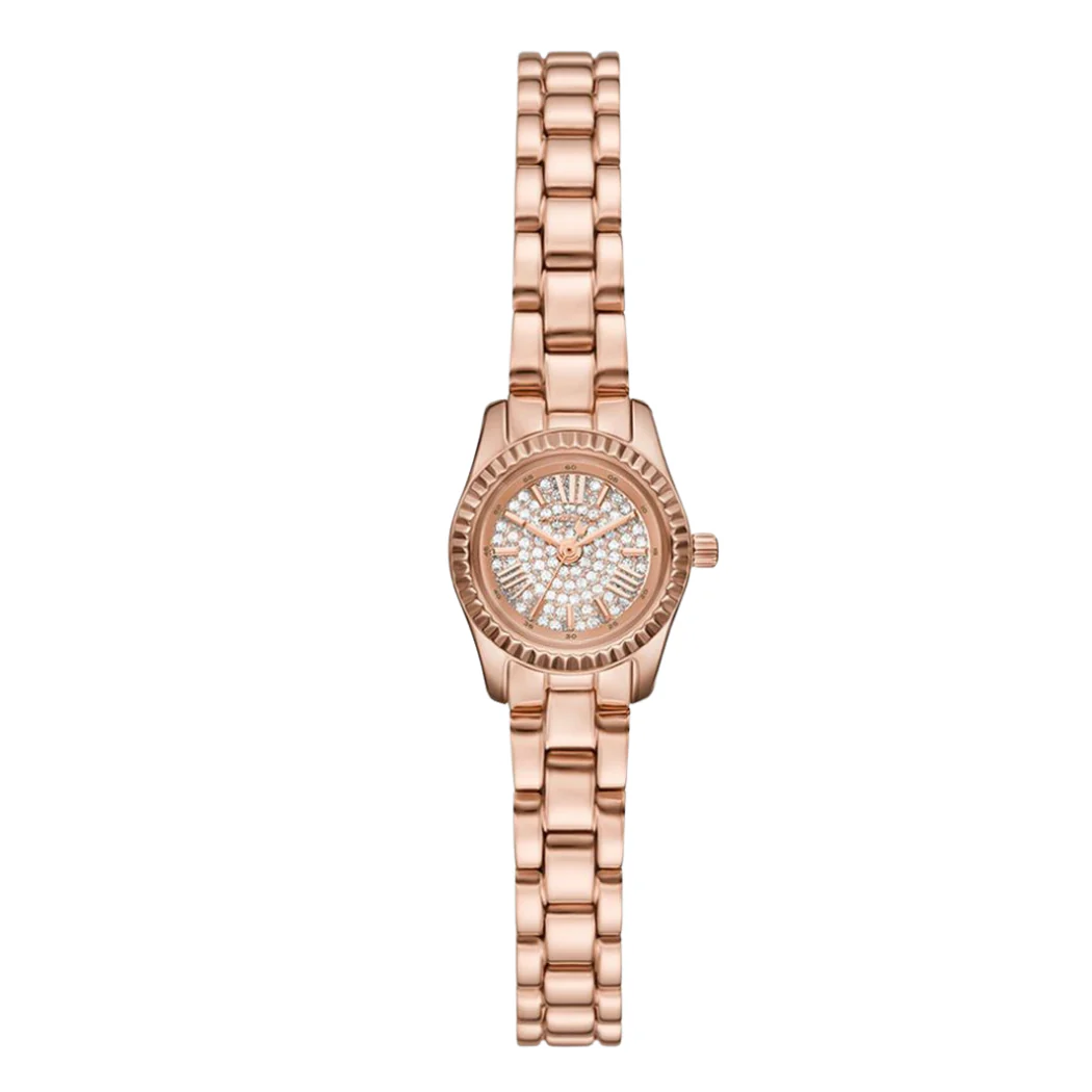Michael Kors Rose Gold Stainless Steel Silver Dial Quartz Watch for Ladies - M4946